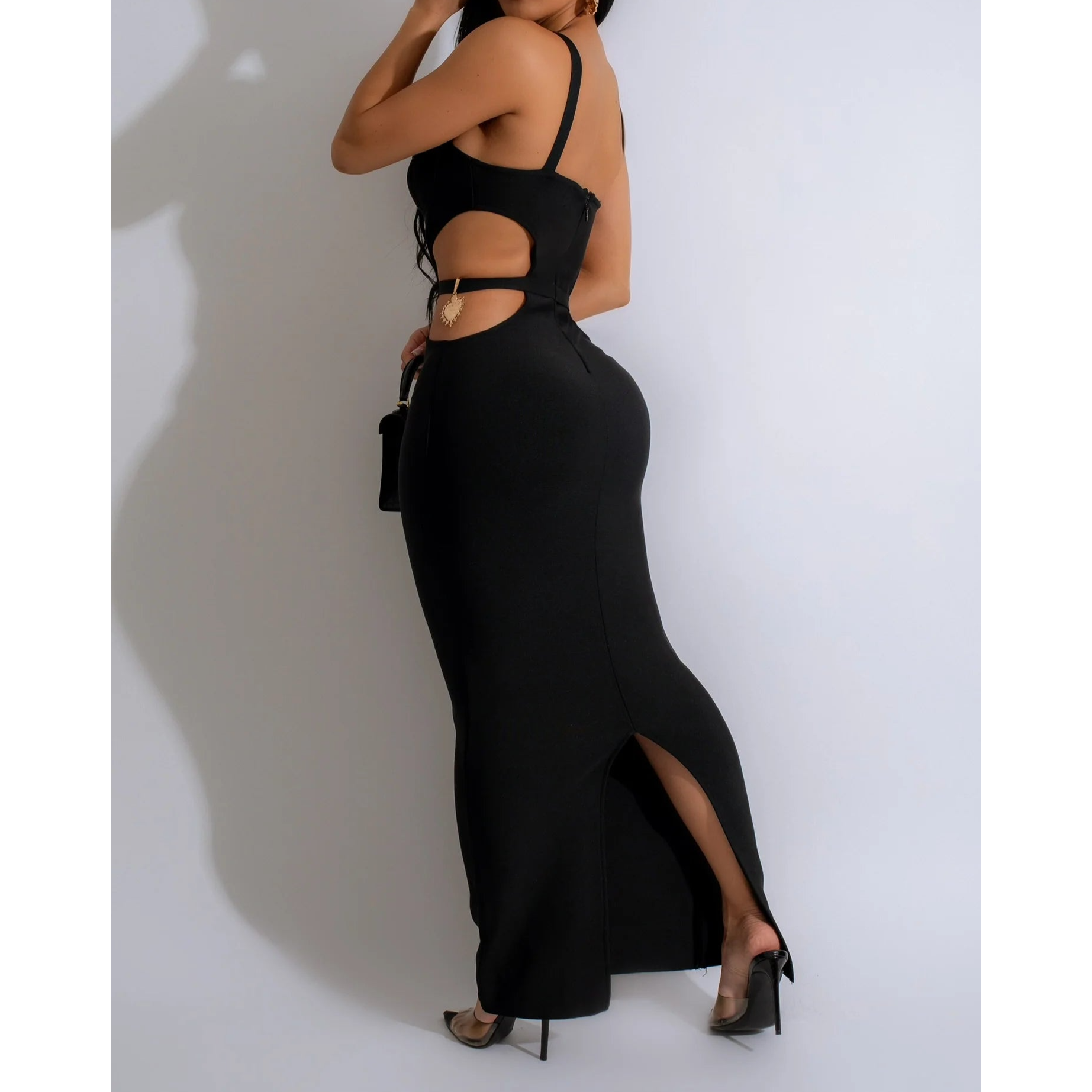 Heart Of The Matter Bandage Maxi Dress BLACK