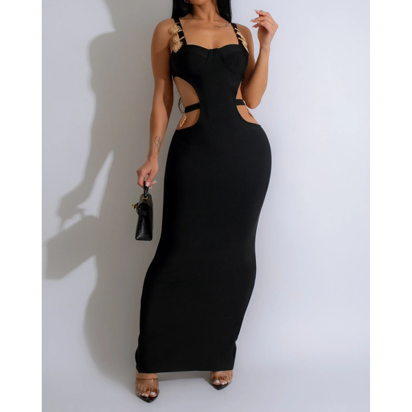 Heart Of The Matter Bandage Maxi Dress BLACK
