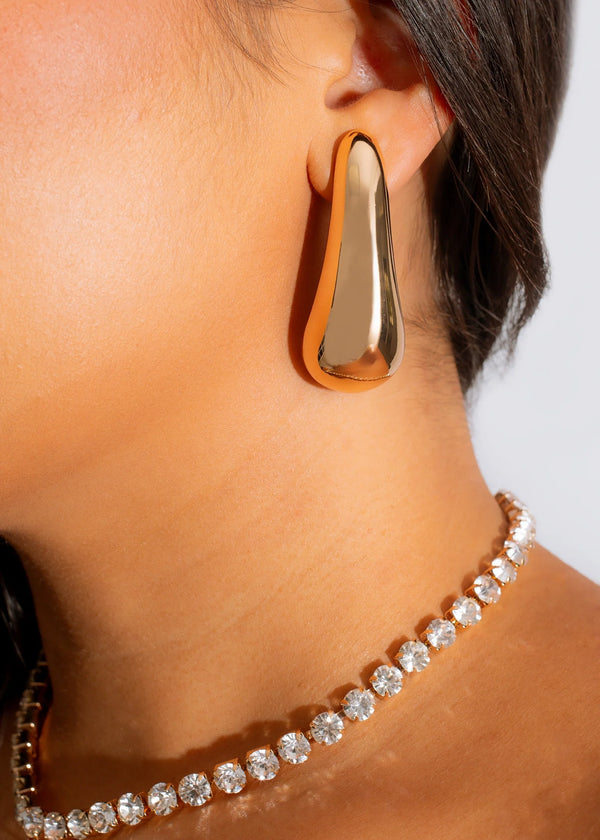 Gold teardrop earrings