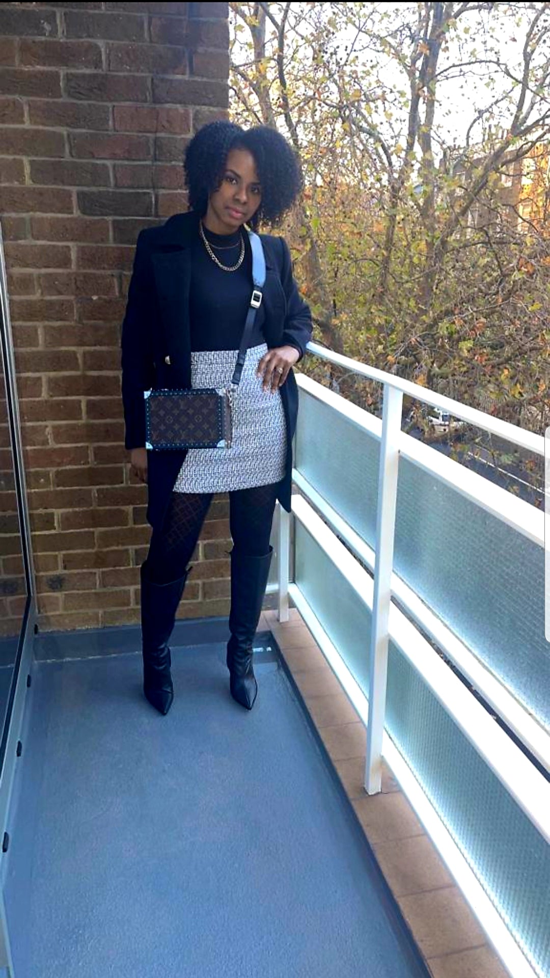Holiday Favorite Tweed Skirt Set Black & White - SimplyDerri